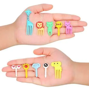 Patelai 80 Animal Fruit Food Picks - Perfect for Parties