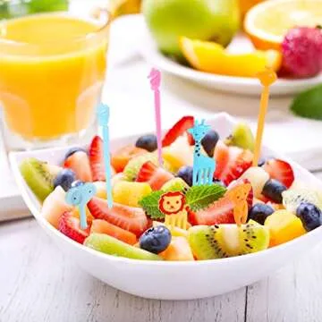 Patelai 80 Animal Fruit Food Picks - Perfect for Parties