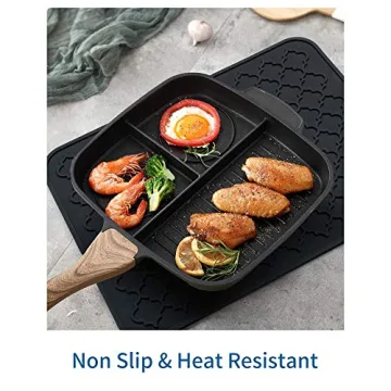 AMOAMI Dish Drying Mat Silicone Kitchen Gadget for Easy Use