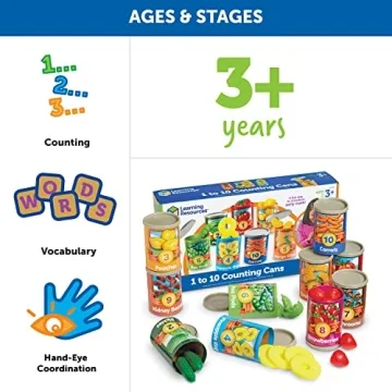 Learning Resources Counting Cans - 65 Pieces Fun Education