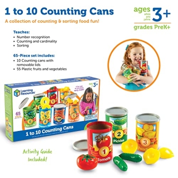 Learning Resources Counting Cans - 65 Pieces Fun Education