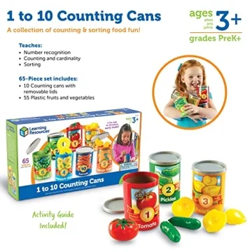 Learning Resources Counting Cans - 65 Pieces Fun Education