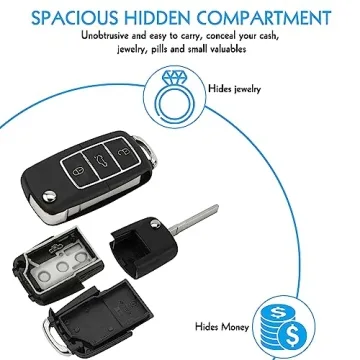 Remote Car Key Hidden Safe for Pills and Valuables