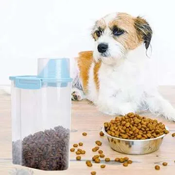 PISSION Moisture-Proof Pet Food Storage Container with Cup
