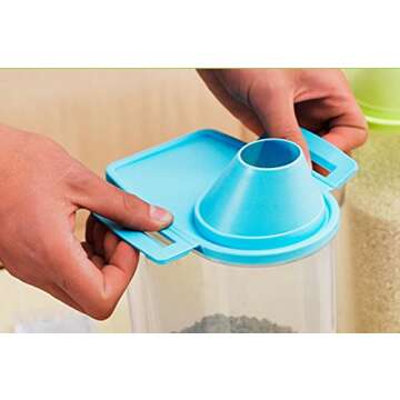 PISSION Moisture-Proof Pet Food Storage Container with Cup