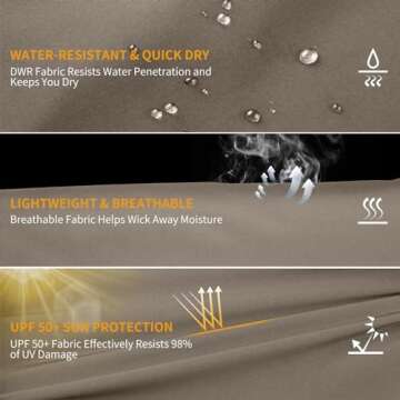 Ksmien Women's Quick Dry Hiking Pants - Lightweight, Water-Resistant