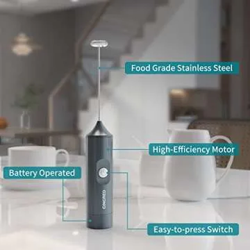 Cincred Milk Frother, Handheld Foam Maker for Drinks