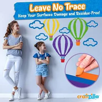 Craftzilla Colored Masking Tape – 6 Roll Multi Pack for Arts & Crafts