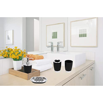 Chic YCOCO Black Bathroom Accessories Set - 6 Piece Collection