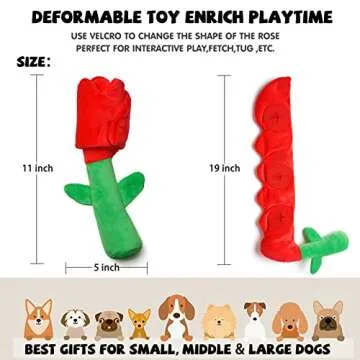 Lilfrd Rose Puzzle Dog Toy for Playful Dogs & Puppies