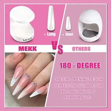 Portable MEKK Mini UV Light for Gel Nails - Compact Design