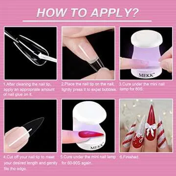 Portable MEKK Mini UV Light for Gel Nails - Compact Design