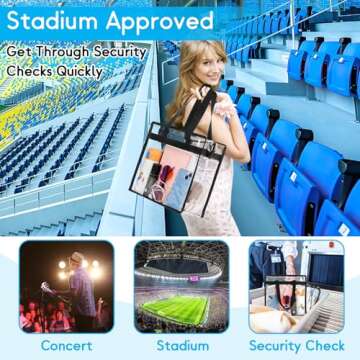 Hoiny Clear Stadium Approved Tote Bag for Events