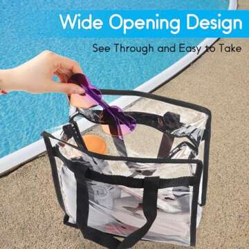 Hoiny Clear Stadium Approved Tote Bag for Events