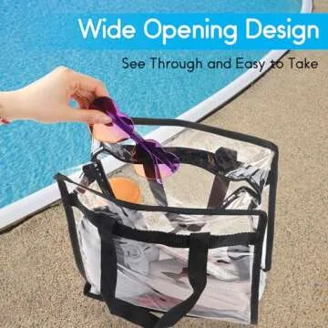 Hoiny Clear Stadium Approved Tote Bag for Events