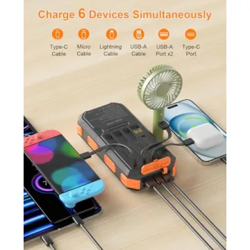 Portable Solar Power Bank 38800mAh with Fast Charging