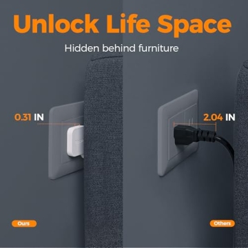 Surge Protector Power Strip with 4 Outlets & 3 USB Ports