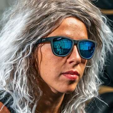 goodr Mick & Keith's Midnight Ramble Polarized Sunglasses for Men & Women, Medium Sized (OG), Black Solid Frame, UV400 Protection, No Slip, No Bounce