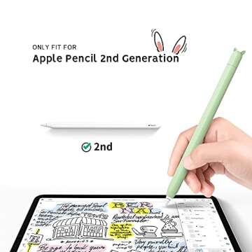 3 Pack Cute Ear Case Silicone Skin Cover Compatible with Apple Pencil 2nd Generation Accessories Com...