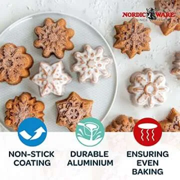 Nordic Ware Snowflake Cakelet Pan for Perfect Baking