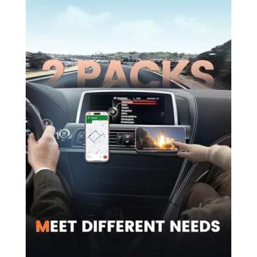 APPS2Car 2 Pack Magnetic Phone Car Mount, Car Phone Holder Mount Magnetic, Built in 6 Strong Magnets...