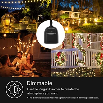 Kasa Smart Dimmer Plug for Outdoor Use, IP64 Weatherproof