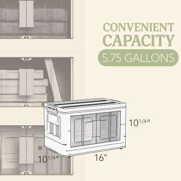 OlarHike 23QT Folding Storage Bins with Lids