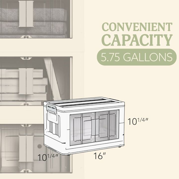 OlarHike 23QT Folding Storage Bins with Lids