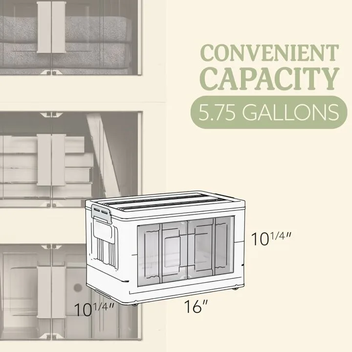 OlarHike 23QT Folding Storage Bins with Lids