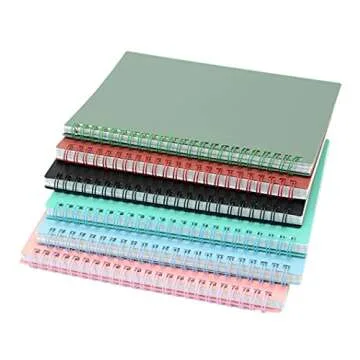 Yansanido Spiral Notebook, 6 Pcs A5 Thick Plastic Hardcover 8mm Ruled 6 Color 80 Sheets -160 Pages Journals for Study and Notes (6 colors, A5 5.7" x 8.3"-Ruled)