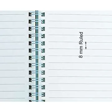 Yansanido Spiral Notebook, 6 Pcs A5 Thick Plastic Hardcover 8mm Ruled 6 Color 80 Sheets -160 Pages Journals for Study and Notes (6 colors, A5 5.7" x 8.3"-Ruled)