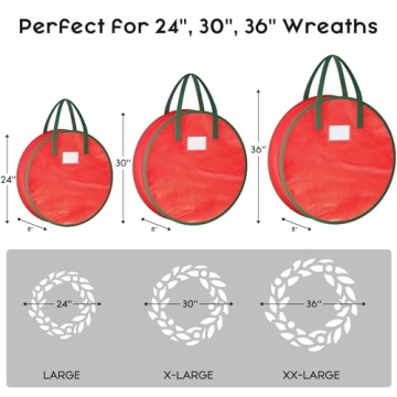 Criusia Wreath Storage Container, 2 Pack for Holiday Wreaths