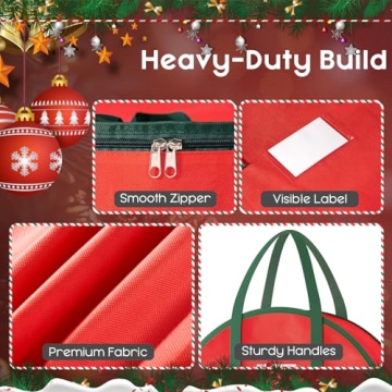 Criusia Wreath Storage Container for Holiday Decorations