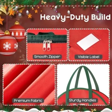 Criusia Wreath Storage Container for Holiday Decorations