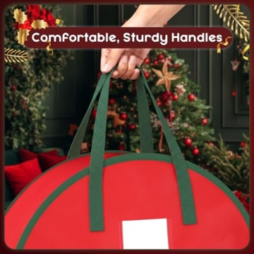 Criusia Wreath Storage Container for Holiday Decorations