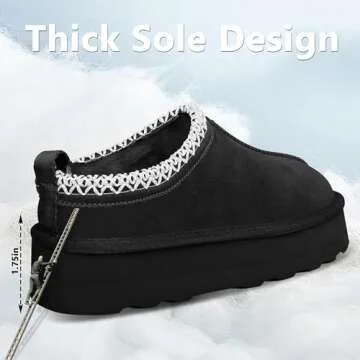 INPAKSA Women's Fur Lined Platform Mini Boots