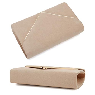 Charming Tailor Faux Suede Clutch Evening Purse for Women