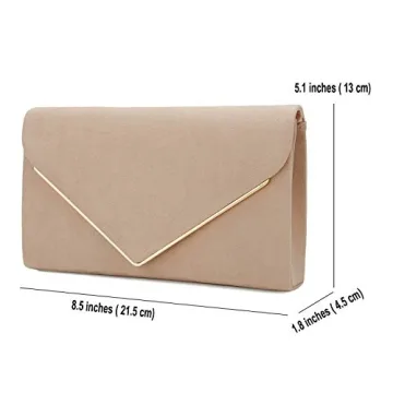 Charming Tailor Faux Suede Clutch Evening Purse for Women