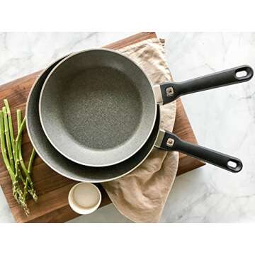 J.A. Henckels International Tuscany 2-pc 10-inch & 12-inch Aluminum Nonstick Fry Pan Set - Granite