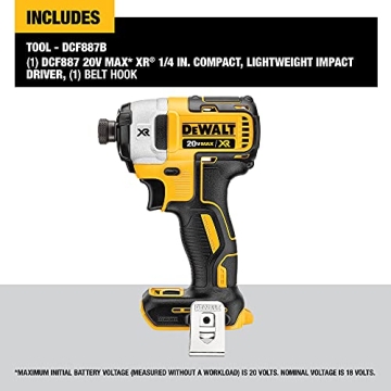 DEWALT 20V MAX XR Impact Driver Tool Only DCF887B