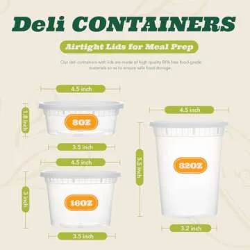 [8 oz. -24 Pack] Glotoch 1 Cup Soup Containers with Lids, Eco-Friendly Plastic Take Out Bowls, Micro...