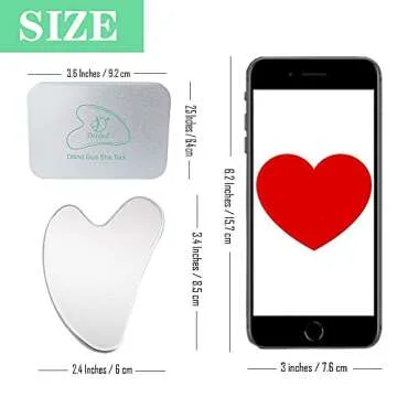 Ditind Gua Sha, Gua Sha Facial Tools, Stainless Steel Guasha Tool for Facial and Body SPA, Guasha Massage for Toxins Prevents Wrinkles and Body SPA Acupuncture Therapy