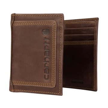 Carhartt Men's Rugged Leather Triple Stitch Wallet - Stylish & Durable