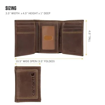 Carhartt Rugged Leather Triple Stitch Wallets - Durable