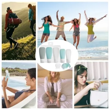 Leak Proof Vonpri Silicone Travel Bottles - 5 Pack Essentials