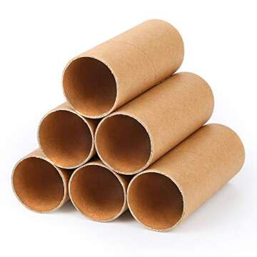 Crafting with Sntieecr Sturdy Cardboard Tubes 30 Pack