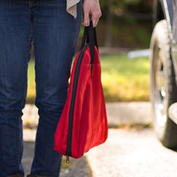 Logo Brands NCAA Georgia Bulldogs Round Tailgating Table – Portable with Foldable Legs, 4 Cup Holders, Powder-Coated Steel, and 27.6" Surface Diameter, Team Color
