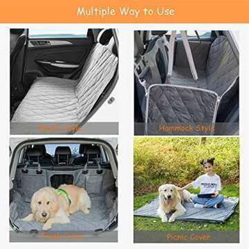 Hanjo Pets Car Dog Cover - Waterproof Hammock for Dogs