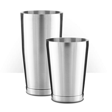 Piña Barware Stainless Steel Commercial Bar Boston Shaker Tin Set - 28oz. & 18oz. / Brushed Finish ...