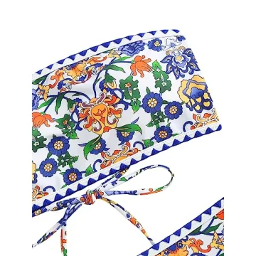 ZAFUL Strapless Textured Bandeau Bikini for Women